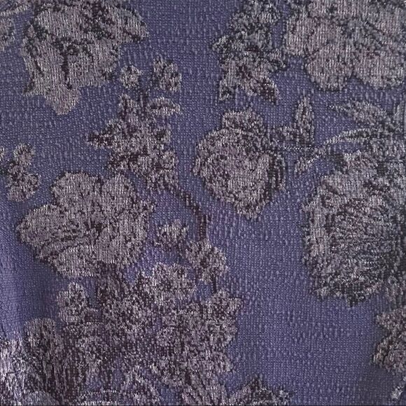 Anthropologie Knitted & Knotted Jacquard Open Front Blazer Jacket Indigo XS - Picture 7 of 8
